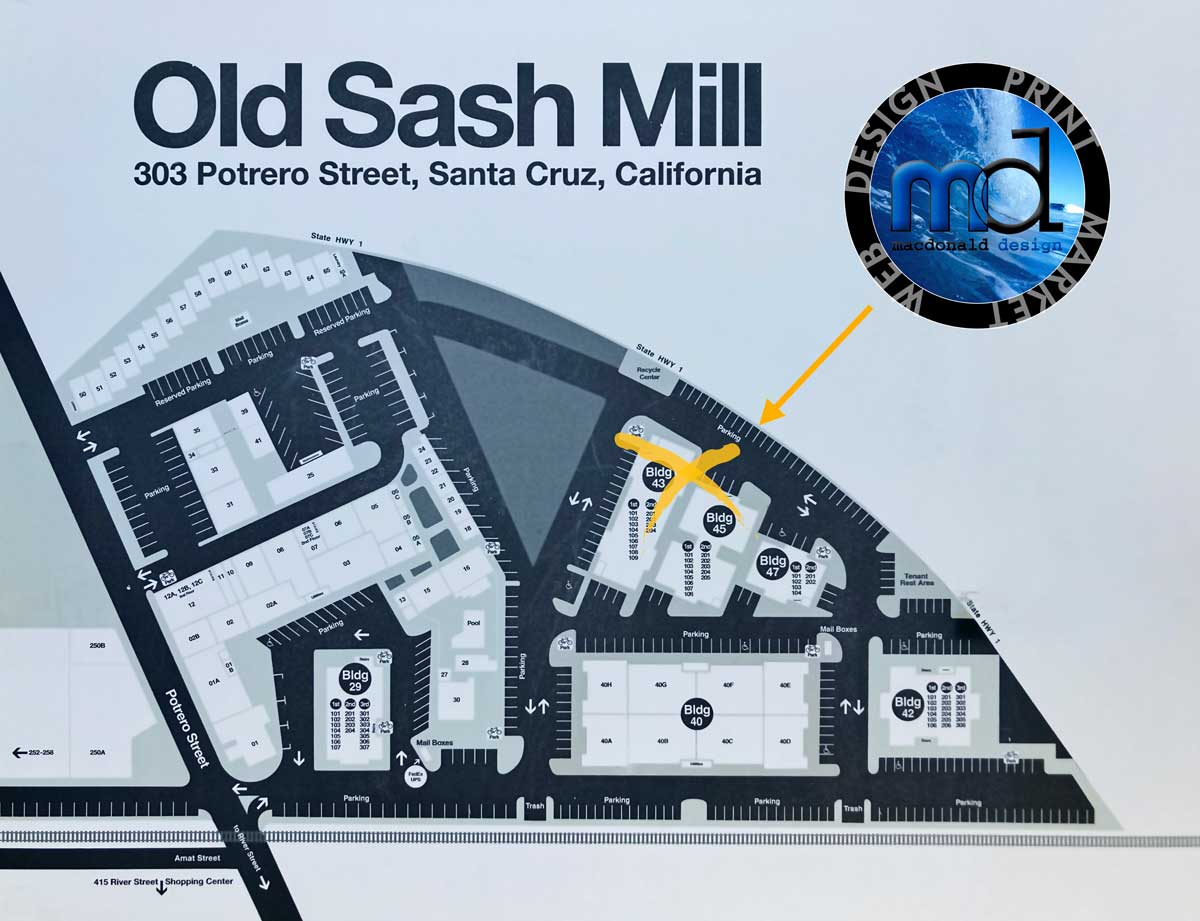 Old Sash Mill Map - We Are HERE!